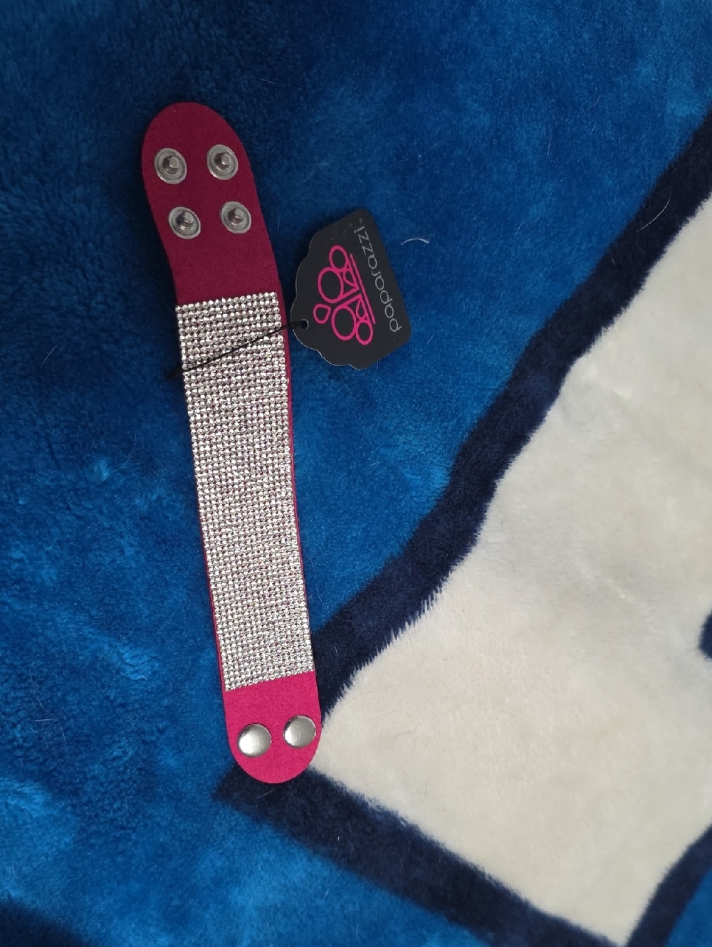 Paparazzi Hot Pink Crystal Snap Cuff Bracelet